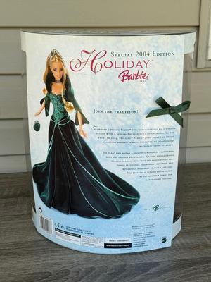 LOT 130P: NRFB Mattel Holiday Barbie Collector Dolls: 2004 (B5848) & Bob Mackie: 2005 (G8058) & 2006 (J0949)