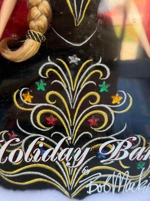 LOT 130P: NRFB Mattel Holiday Barbie Collector Dolls: 2004 (B5848) & Bob Mackie: 2005 (G8058) & 2006 (J0949)