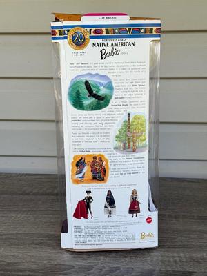 LOT 131P: NRFB Mattel Collector Edition Native American Barbie Dolls: 1996 Dolls of the World Arctic Barbie (16495), 1997 4th Edition...