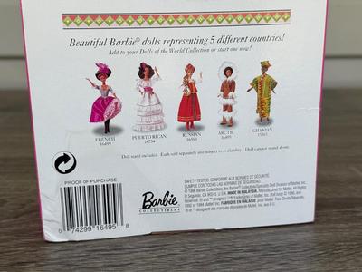 LOT 131P: NRFB Mattel Collector Edition Native American Barbie Dolls: 1996 Dolls of the World Arctic Barbie (16495), 1997 4th Edition...