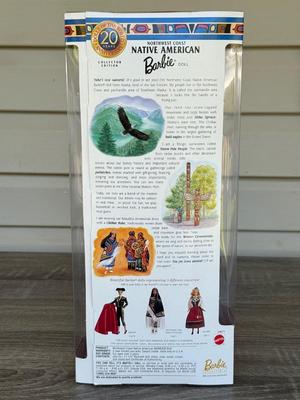 LOT 131P: NRFB Mattel Collector Edition Native American Barbie Dolls: 1996 Dolls of the World Arctic Barbie (16495), 1997 4th Edition...