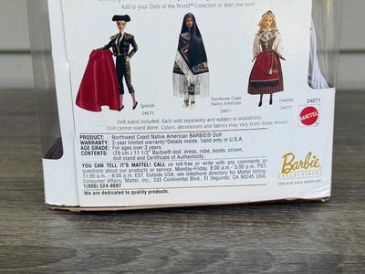 LOT 131P: NRFB Mattel Collector Edition Native American Barbie Dolls: 1996 Dolls of the World Arctic Barbie (16495), 1997 4th Edition...