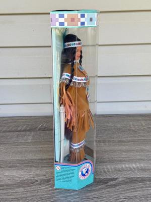 LOT 131P: NRFB Mattel Collector Edition Native American Barbie Dolls: 1996 Dolls of the World Arctic Barbie (16495), 1997 4th Edition...