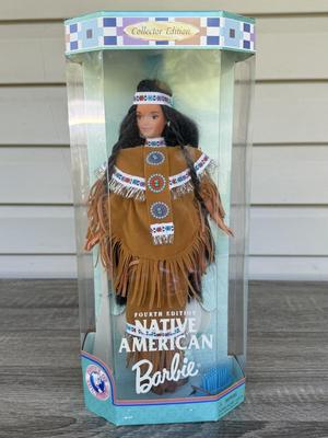 LOT 131P: NRFB Mattel Collector Edition Native American Barbie Dolls: 1996 Dolls of the World Arctic Barbie (16495), 1997 4th Edition...