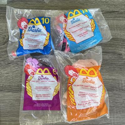 LOT 132P: 1990s & 2000s McDonald's Mattel Barbie Toys (some in package)