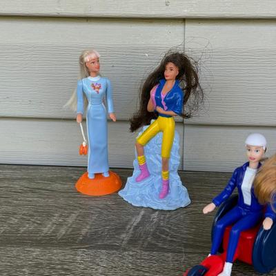 LOT 132P: 1990s & 2000s McDonald's Mattel Barbie Toys (some in package)
