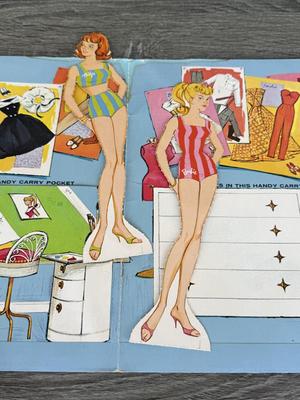 LOT 137P: 1963 Mattel Whitman Publishing Barbie, Ken & Midge Paper Dolls, 1961 Barbie & Ken Mini Magazine & Magazines ft. Barbie