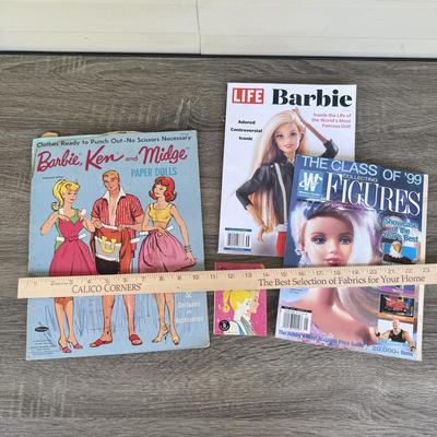 LOT 137P: 1963 Mattel Whitman Publishing Barbie, Ken & Midge Paper Dolls, 1961 Barbie & Ken Mini Magazine & Magazines ft. Barbie