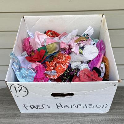 LOT 140P: Box of Barbie Sized Clothing & Accessories
