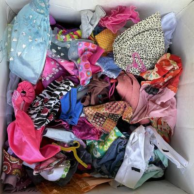 LOT 140P: Box of Barbie Sized Clothing & Accessories
