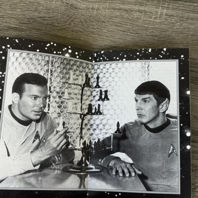 LOT 143S: 1994 Franklin Mint Official Star Trek Tridimensional Chess Set w/ COA & Display Case