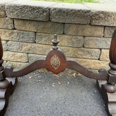 LOT 144G: Antique Marble Inlay Side Table