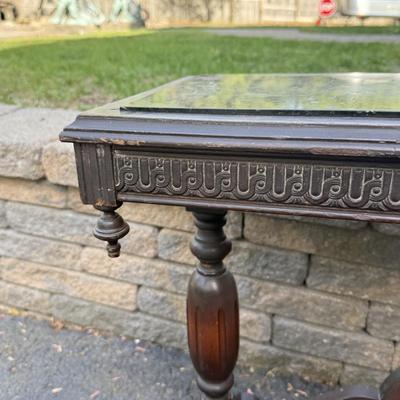 LOT 144G: Antique Marble Inlay Side Table