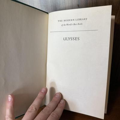 Marble Bookends with Three ‘Modern Library’ Books (B1-HS)