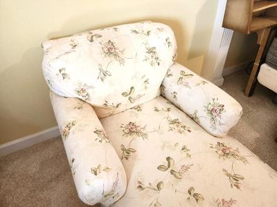 Lot #124 Pretty Upholstered Lounger - Floral Print