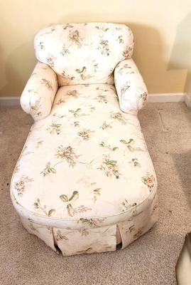 Lot #124 Pretty Upholstered Lounger - Floral Print