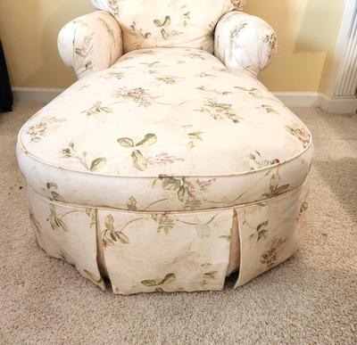 Lot #124 Pretty Upholstered Lounger - Floral Print