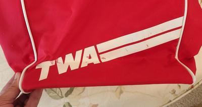 Lot #125 Vintage TWA Airline Travel Bag.