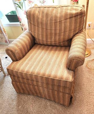 Lot #127 Striped Armchair - Swivel