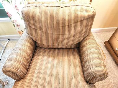 Lot #127 Striped Armchair - Swivel