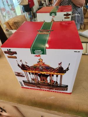 Lot #134 LEMAX Coventry Cove Equestrian Carousel - New in Box