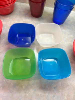 PERFECT CHILD SIZED PLASTIC WARE, AND SALSA BOWLS