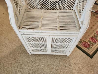 Lot #136 Wicker Shelving Unit