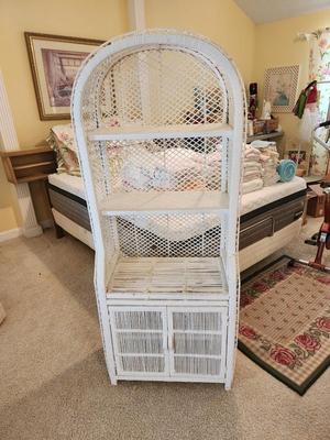 Lot #136 Wicker Shelving Unit