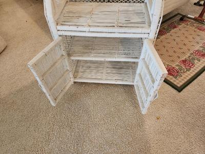 Lot #136 Wicker Shelving Unit