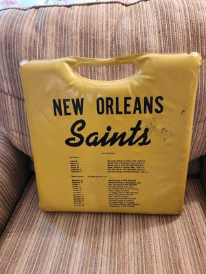 Lot #137 1970 New Orleans Saints Stadium Pillow - has Schedule