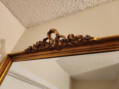 Lot #138 Lovely Beveled Wall Mirror - Rose Motif
