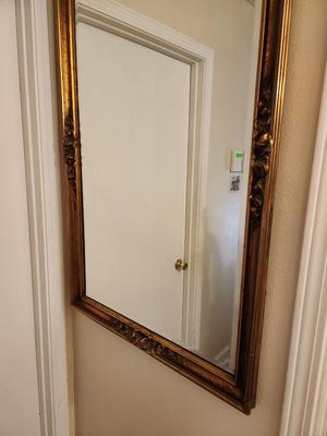 Lot #138 Lovely Beveled Wall Mirror - Rose Motif