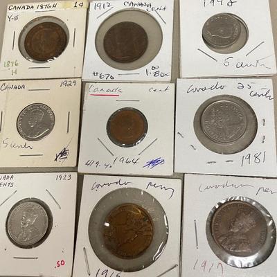 Canadian Coins Dating Back to 1850s (ST-SS)