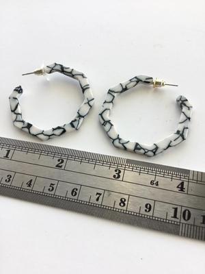 Beautiful black and white fashion earrings