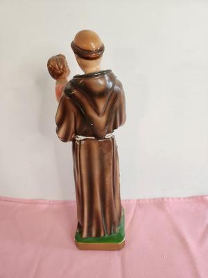 Lot #144 Sweet Vintage Chalkware Statue of St. Anthony of Padua