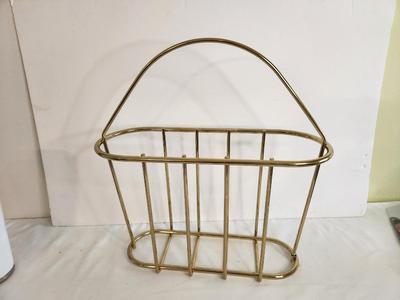 Lot #149 Brass Plated Magazine/Newspaper Stand