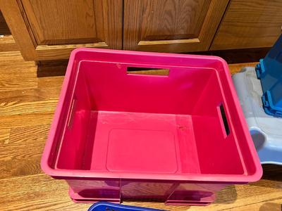 ORGANIZING STORAGE SOLUTIONS. A WASTE CAN AND STEP STOOL