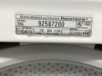 KENMORE ULTRA FABRIC CARE HEAVY DUTY 80 SERIES WASHING MACHINE