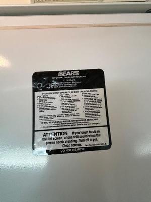KENMORE ULTRA FABRIC CARE EXTRA CAPACITY PLUS ELECTRIC DRYER