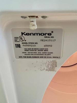 KENMORE ULTRA FABRIC CARE EXTRA CAPACITY PLUS ELECTRIC DRYER