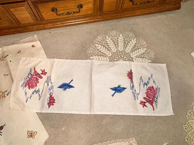 PARTIALLY FINISHED EMBROIDERED ITEMS