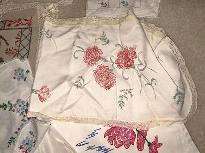 PARTIALLY FINISHED EMBROIDERED ITEMS