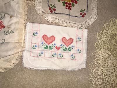 PARTIALLY FINISHED EMBROIDERED ITEMS