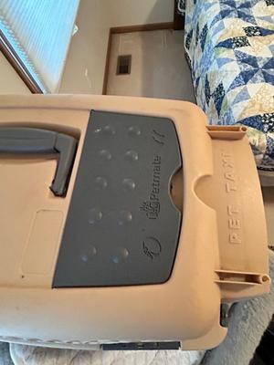 KITTY CAT ITEMS, CAT TREE, COZY MATS FOR THEM TO LAY ON, PET TAXI AND TRAVEL BAG