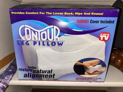 NORELCO IRON, CONTOURED LEG PILLOW, MASSAGERS, NEW LOOFAH’S, & AN IRONING BOARD
