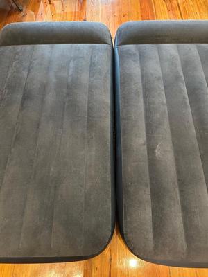 Set of 2 Intex Twin Air Mattresses with Built-in Pump & Pillow
