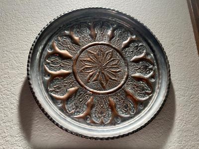 ARTIST FRANK VIGIL FRAMED ART AND RUSTIC COPPER PLATE