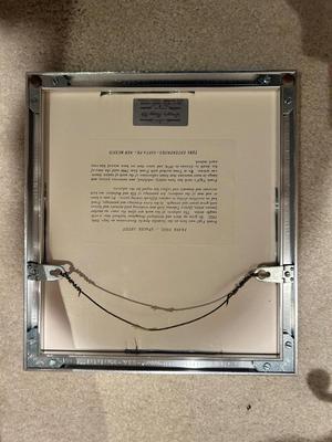 ARTIST FRANK VIGIL FRAMED ART AND RUSTIC COPPER PLATE