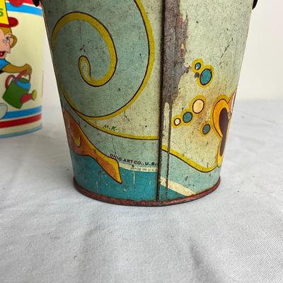 D903 Two Ohio Art Sand Pails with Shovels