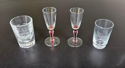 (4) Cordial and Shot Glass Lot